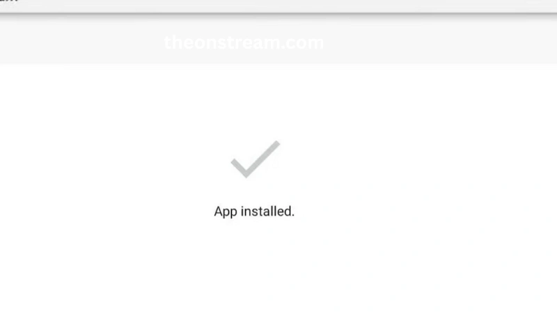 Final step of App installed .